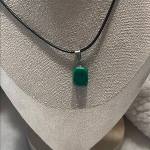 Elegant Green malachite stone Pendant Necklace